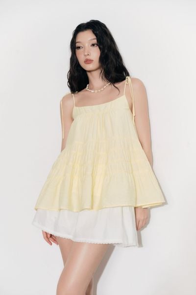  Áo hai dây dáng xòe - Vàng - T1080 