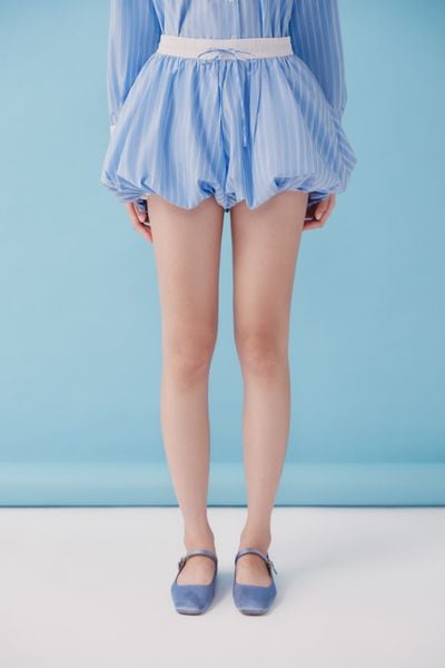  Quần bí kẻ sọc phối vải - Xanh biển - Q0395 