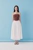 Chân váy midi diễu ly - Trắng - S0281