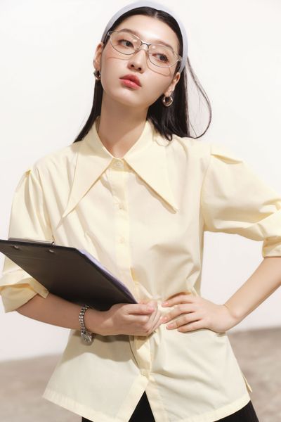  Áo sơ mi lá cổ nhọn - T0348 