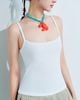 Áo 2 dây căn bản phối đăng ten - Trắng - T0937