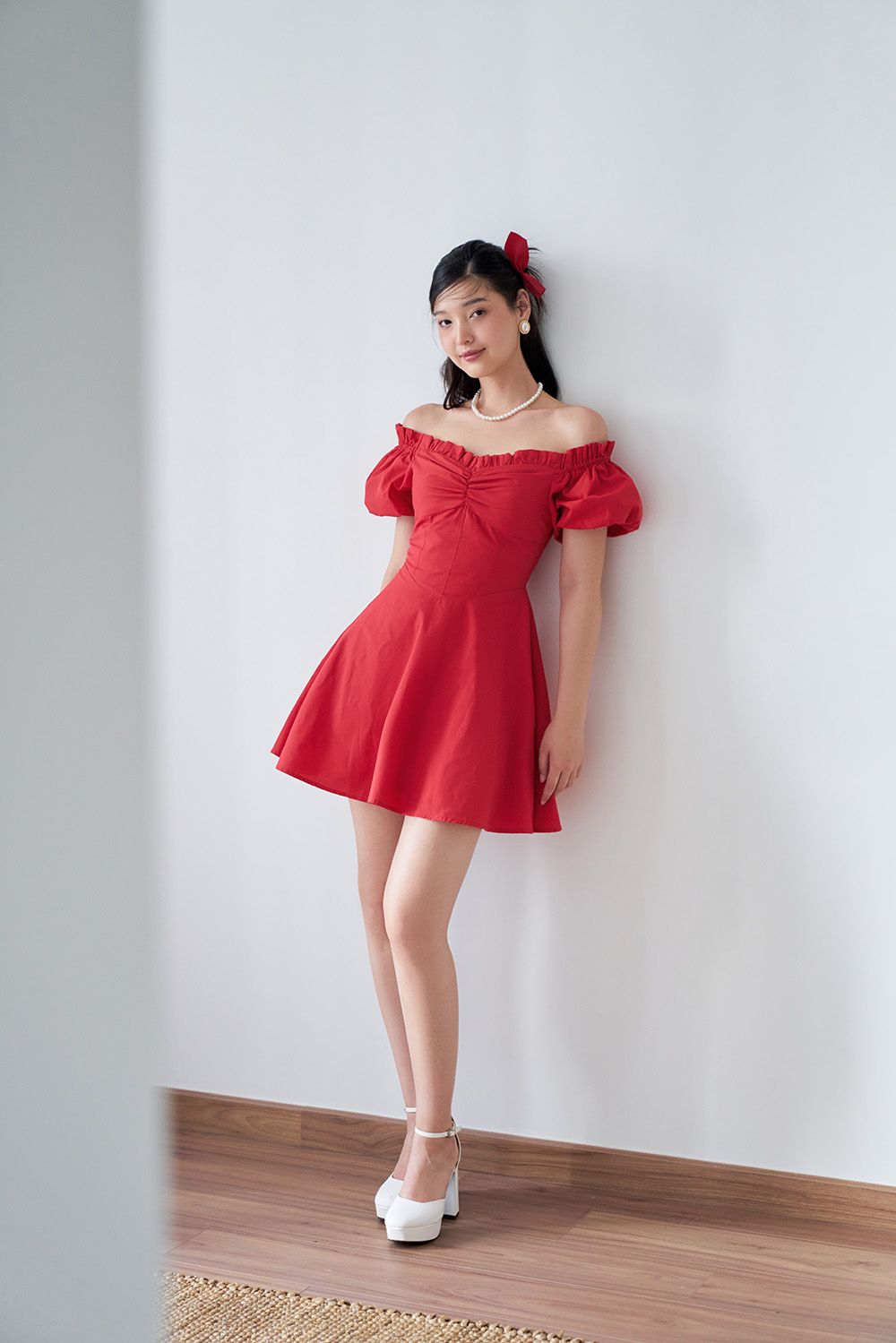 Váy sơmi phối đai corset nâu be  her 25  Hành trình tìm lại vẻ thanh lịch