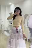  [PRE-ORDER] Lucky Jelly Skirt - Trắng - S0230 