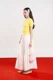  Áo croptop ngắn tay vải lông - T0870 