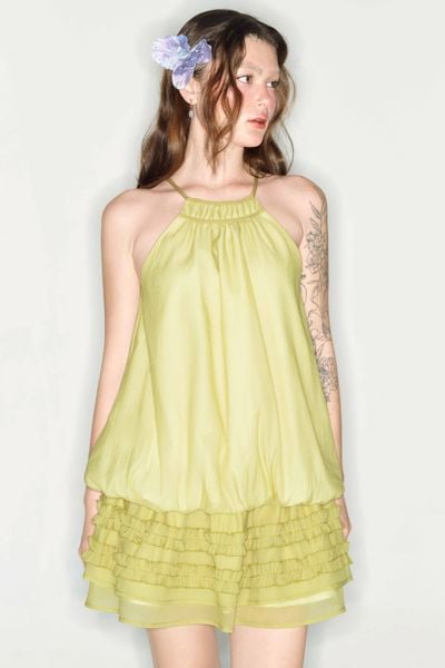  Đầm bí cổ yếm - D0591 