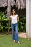  Quần jeans loe xẻ lai - Q0046 