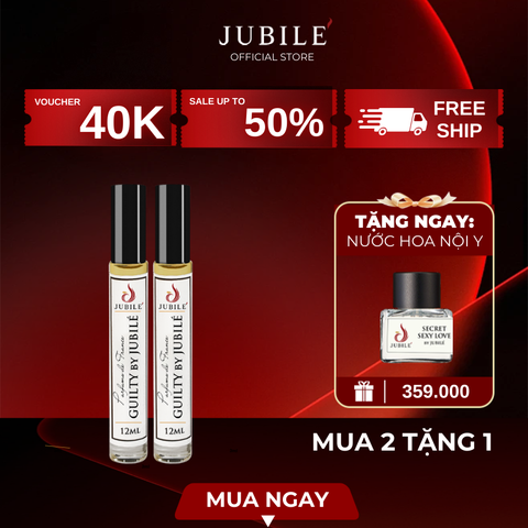 Combo 2 Chai Tinh Dầu Nước Hoa Pháp Jubilé 12ml Lăn, Nước Hoa Pháp cao cấp Thơm Lâu