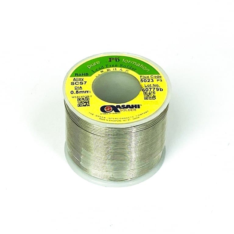 Chì hàn Lead Free 164 Asahi (SCS7 0.8 mm 250g) | Điện tử Dân Xuân