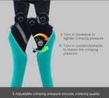  Kềm bấm cos Pro'skit CP-251B (Cos Y.O 1.25/ 2.0/ 5.5/ 8.0/ 14 mm²) 