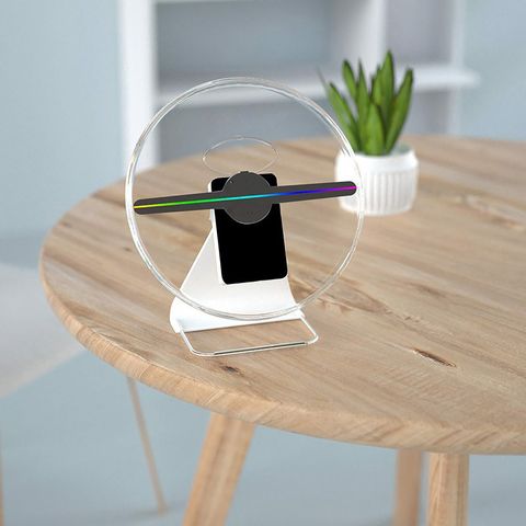 Quạt đèn LED 3D để bàn quảng cáo hình ảnh sản phẩm 3 chiều 3D Holo AD30, có pin
