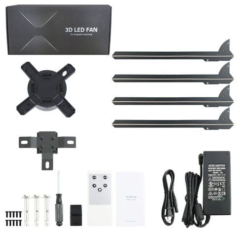 Quạt đèn LED 3D Hologram Multi 3DHolo, Holo Wall 65HR độ phân giải cao 768*768PX  với 768 đèn LED