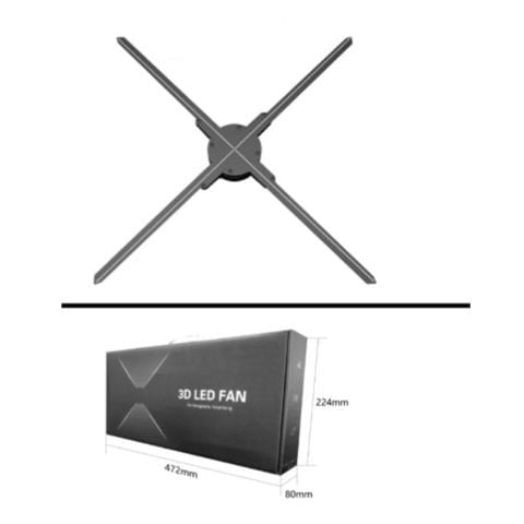 Quạt LED Hologram 2023 Aturos Z6 640 LED, cánh quạt 56cm, điều khiển từ xa(Hỗ trợ Cloud và quạt Ghép HoloWall)