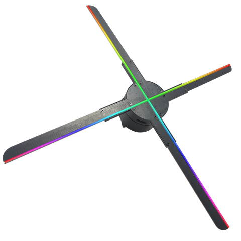 Quạt đèn LED 3D Hologram quảng cáo Holo-56XRm (56cm, 640 đèn, điều khiển đám mây Cloud, Hỗ trợ quạt ghép Holowall)