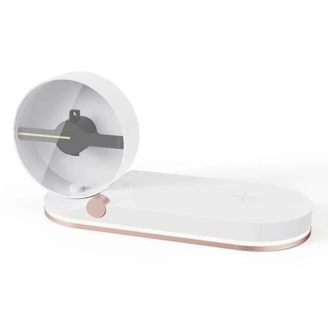 Bộ sạc không dây Aturos 3DW tích hợp quạt đèn LED 3D Hologram, tích hợp đèn ngủ