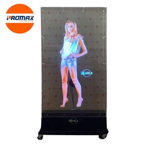 Standee quạt LED 3D Hologram gồm Bộ khung kèm 2 quạt 3D 65cm, hiển thị 3D cho show thời trang, sản phẩm, bảng hiệu 3D