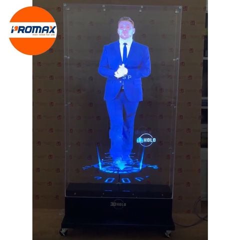 Standee quạt LED 3D Hologram gồm Bộ khung kèm 2 quạt 3D 65cm, hiển thị 3D cho show thời trang, sản phẩm, bảng hiệu 3D