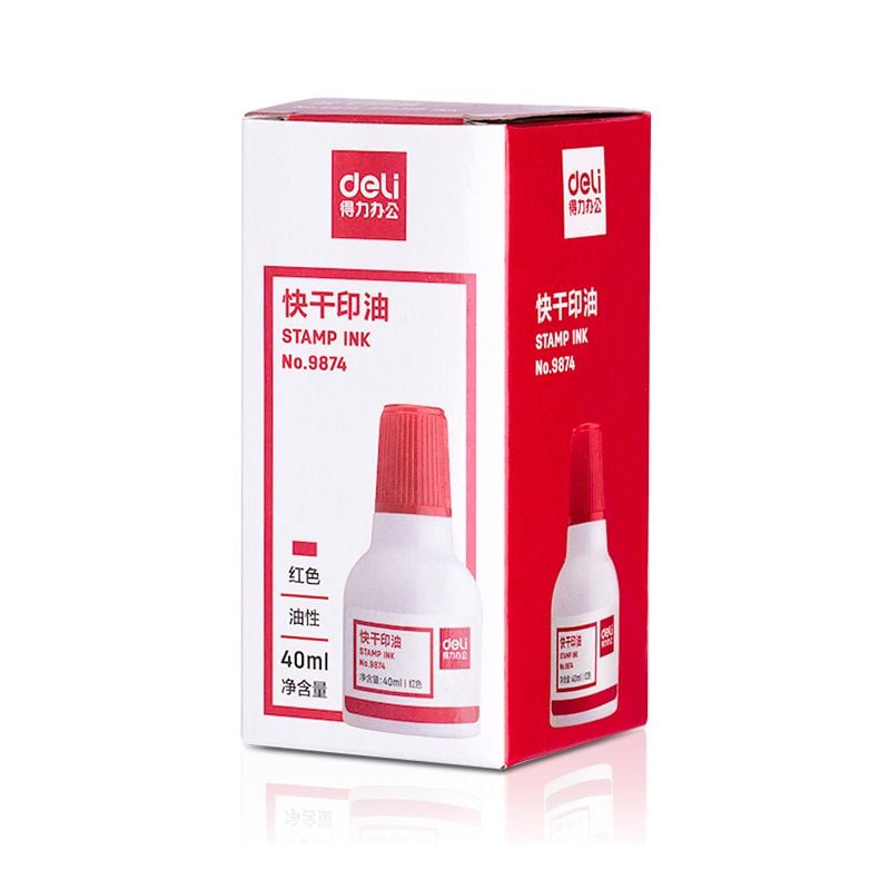 Mực Con Dấu DELI - Mực Nước Dùng Được Mọi Con Dấu 40ml