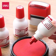 Mực Con Dấu DELI - Mực Nước Dùng Được Mọi Con Dấu 40ml