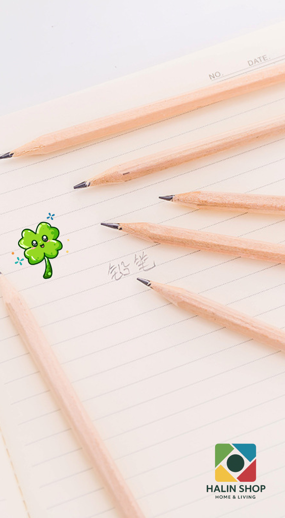 Bút Chì HB Thân Gỗ Ngòi Đen - Viết Chì Thân Gỗ Tiện Dụng