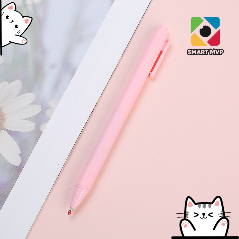 Bút Gel Mực Đen Vỏ Màu Pastel Cực Xịn - Bút Bi Đen Mực Đen Tiện Dụng