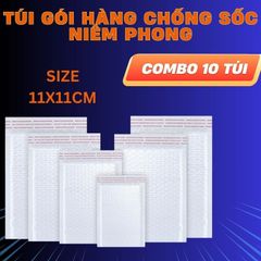 Combo 10 Túi Gói Hàng Chống Sốc - Túi Gói Hàng Bóng Khí Chống Nước Màu Trắng Full Size