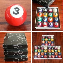 Set Bóng Bida Cỡ Nhỏ - Bộ Bóng Bida Mini Cho Bàn Bida Đồ Chơi Trẻ Em