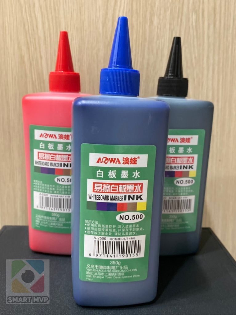 Mực Viết Bảng Trắng 500ml - Mực Đổ Bút Viết Bảng Trắng Chai Khổng Lồ Tiết Kiệm