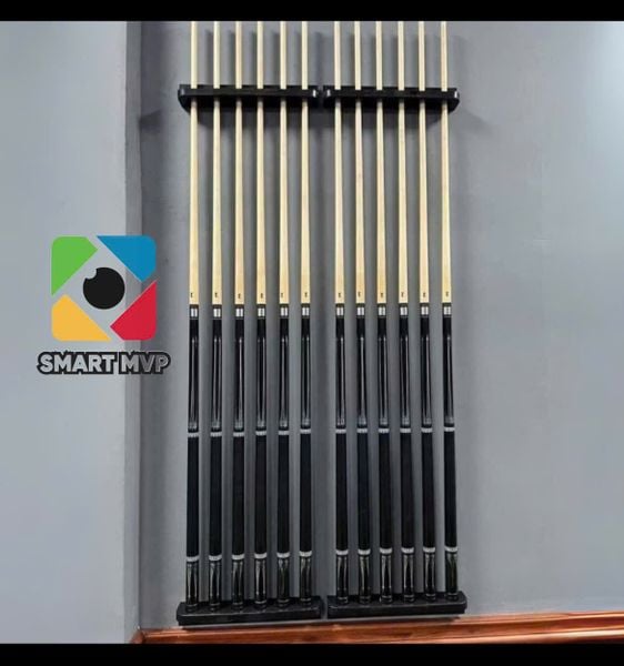 Giá Nhựa Treo Cơ Bida - Giá Treo Tường Để 6 Gậy Bida