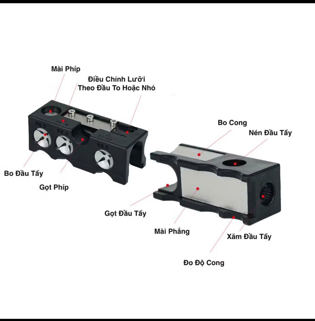 Gọt Đầu Cơ Bida 11in1 Đa Chức Năng - Dụng Cụ Sửa Đầu Cơ Full Chức Năng