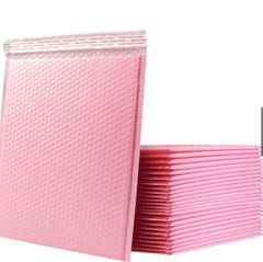 Combo 10 Túi Gói Hàng Chống Sốc - Túi Bóng Khí Đóng Hàng Tiện Lợi Màu Hồng Pastel