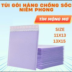 Combo 10 Túi Gói Hàng Chống Sốc - Túi Đóng Hàng Niêm Phong Màu Tím