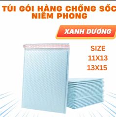 Combo 10 Túi Gói Hàng Chống Sốc - Túi Đóng Hàng Niêm Phong Màu Xanh Dương