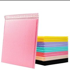 Combo 10 Túi Gói Hàng Chống Sốc - Túi Bóng Khí Đóng Hàng Tiện Lợi Màu Hồng Pastel