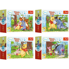 Combo 4 tranh ghép hình mini 54 mảnh Trefl 54106 Winnie the Pooh