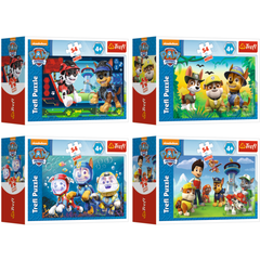 Combo 4 tranh ghép hình mini 54 mảnh Trefl 54163 Những chú chó cứu hộ Paw Patrol