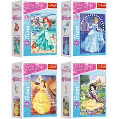 Combo 4 tranh ghép hình miniMAXI 20 mảnh Trefl 56004 Công chú Disney Princess