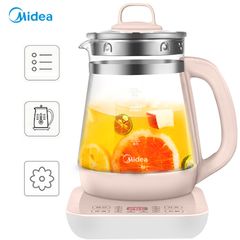 Ấm Trà hoa đun nước Midea 1.2l thủy tinh cao cấp kèm bếp