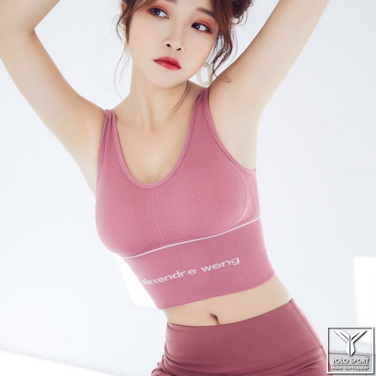  Áo bra pink dây bản to 