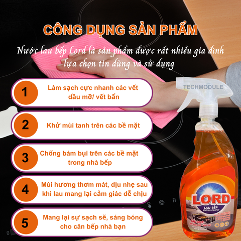 Nước lau bếp hãng Lord (1 thùng 12 chai)