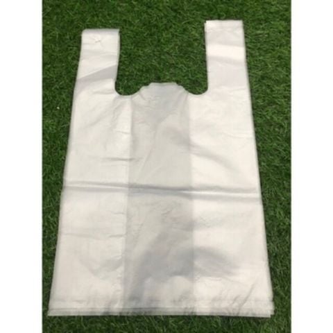 Túi đựng rác có quai loại 15kg màu trắng