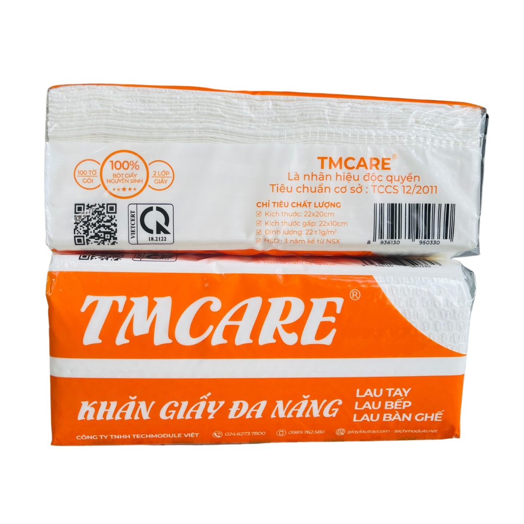 Combo 10 gói giấy lau tay, lau đa năng TMCARE VÀNG
