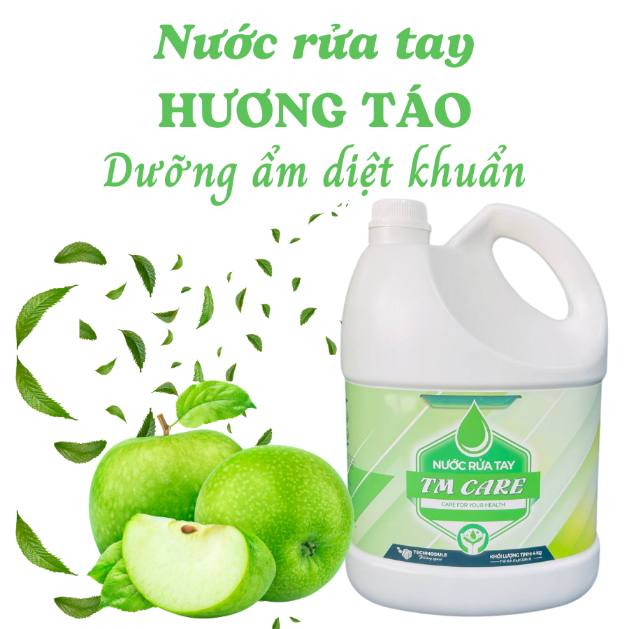 Hai thùng nước rửa tay TMCARE hương táo - 6 can 3.8Kgs