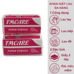  Combo tiện lợi nhà bếp: 5 gói giấy đa năng TMCARE đỏ và 1 chai nước rửa chén và 1 chai nước lau bếp 