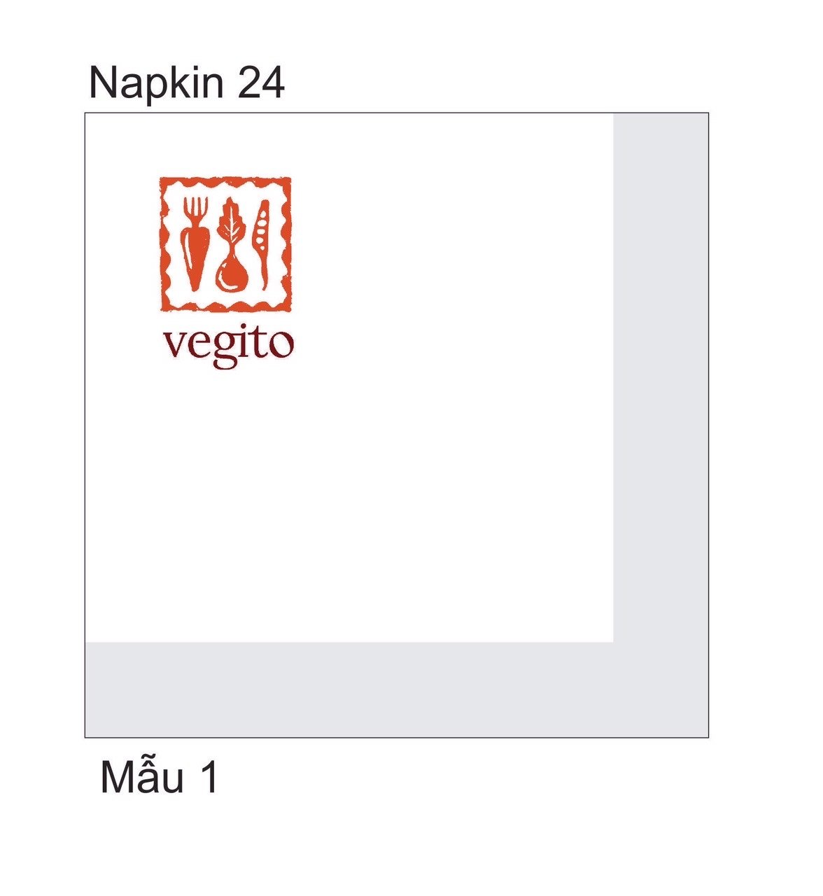 Khăn giấy ăn in logo VEGITO