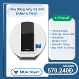 


																	 Hộp đựng giấy vệ sinh cuộn lớn hãng SARAYA mã TH-01 