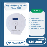 


																	 Hộp Đựng Giấy Vệ Sinh Cuộn Lớn Gắn Tường Hãng YIGAO Mã SP YG-618,YG-628 