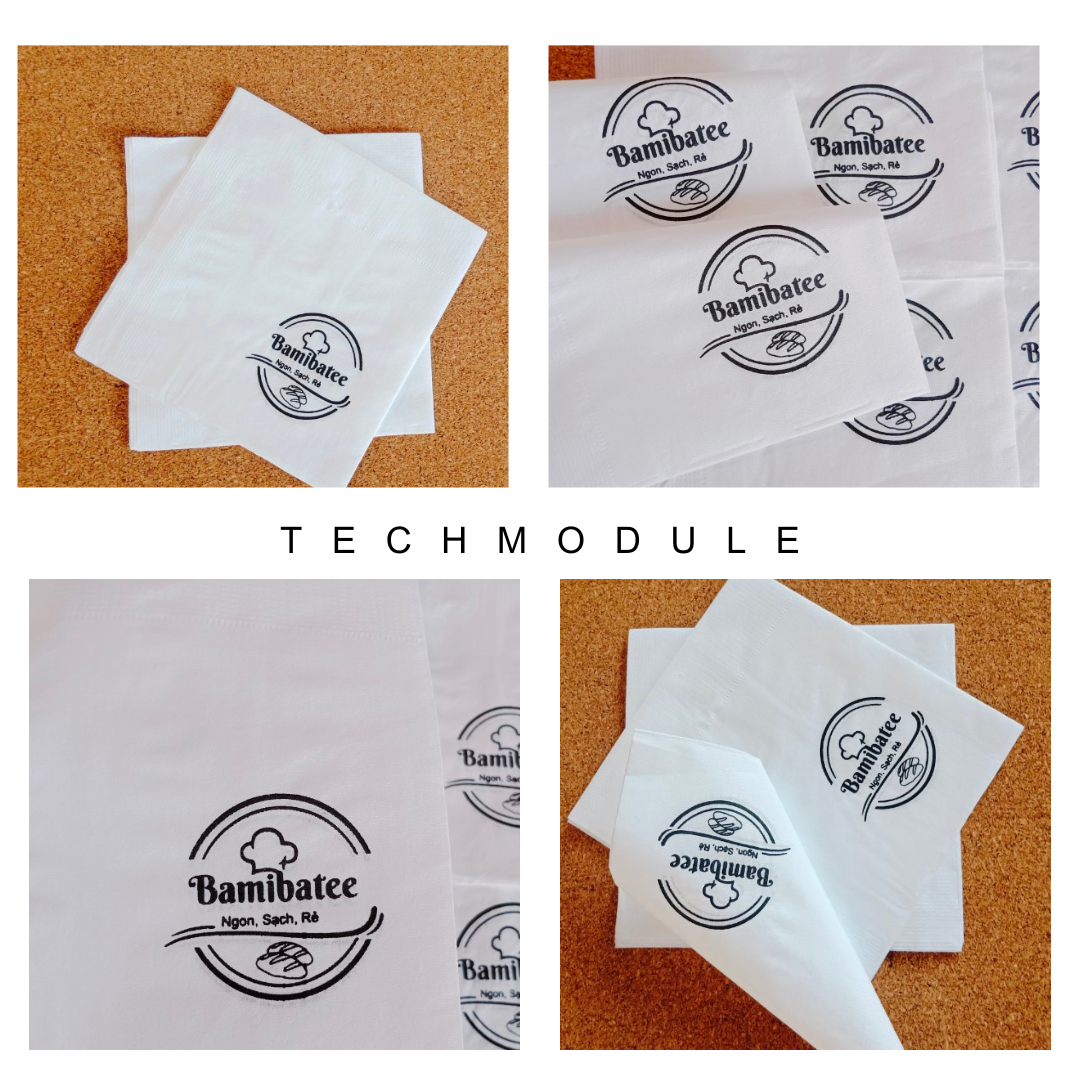 Khăn giấy ăn in logo BAMIBATEE