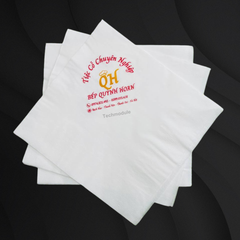  Khăn giấy ăn in logo BẾP QUỲNH HOAN 