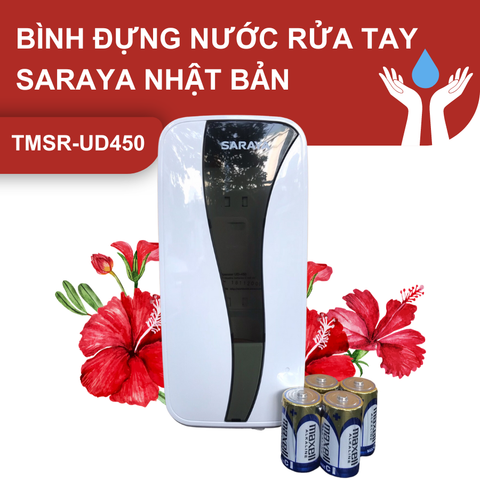 Bình đựng nước rửa tay gắn tường cảm ứng hãng SARAYA NHẬT BẢN mã UD-450