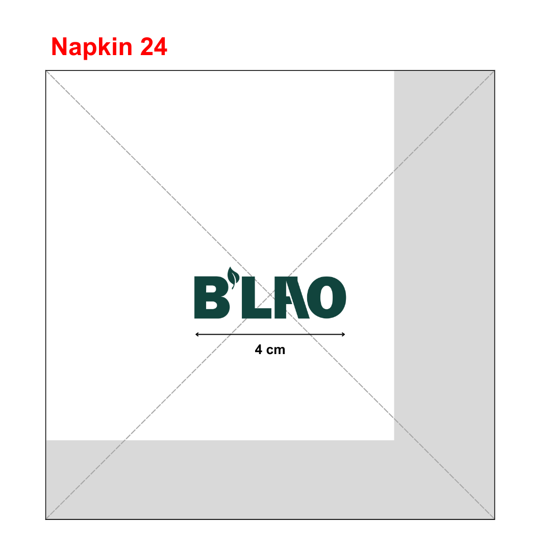 Khăn giấy ăn in logo BLAO